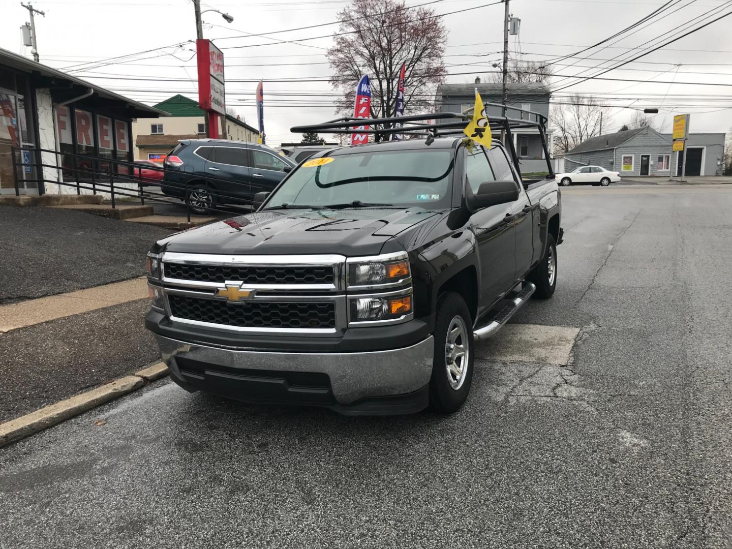 2014 Black /Black Chevrolet Silverado 1500 1500 Double Cab (1GCRCPEH9EZ) with an 4.3 V6 engine, Automatic transmission, located at 577 Chester Pike, Prospect Park, PA, 19076, (610) 237-1015, 39.886154, -75.302338 - Photo#2